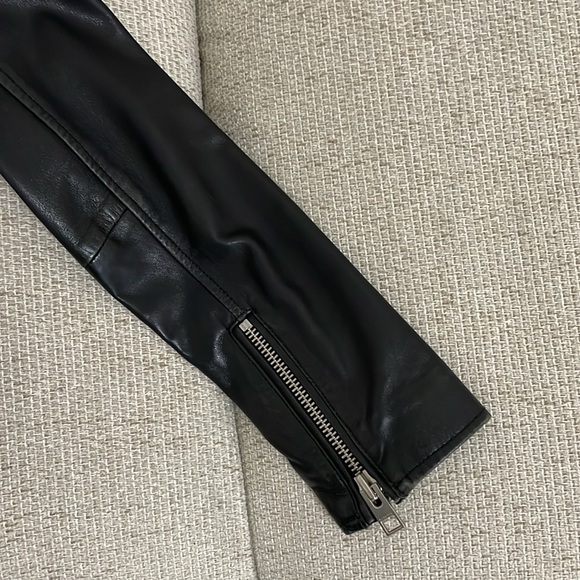 ALL SAINTS Limited Edition Raven Biker Leather Jacket size 0 Black - Picture 3 of 7
